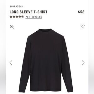 SKIMS Black Long Sleeve T-Shirt
